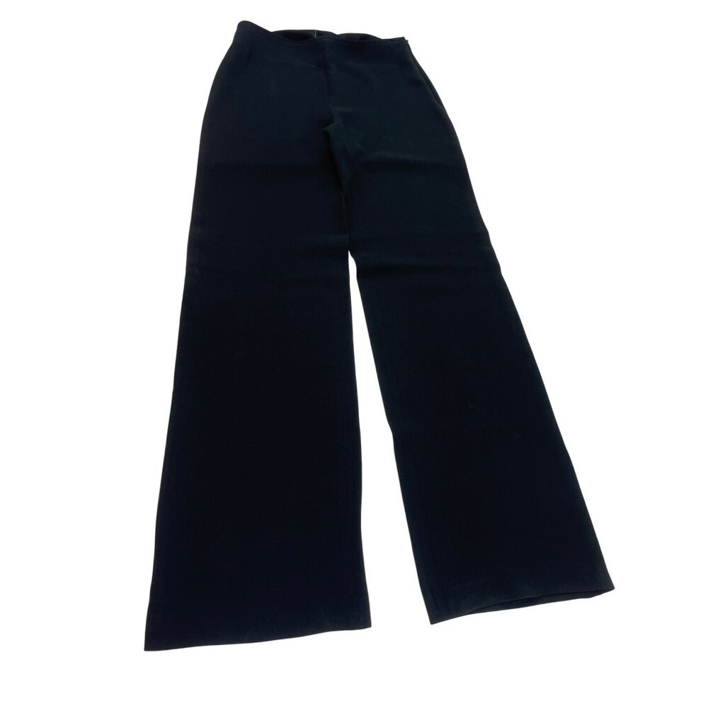 Wide-Leg Black Pants Size 42 By Worldly Things Made In Italy 88j